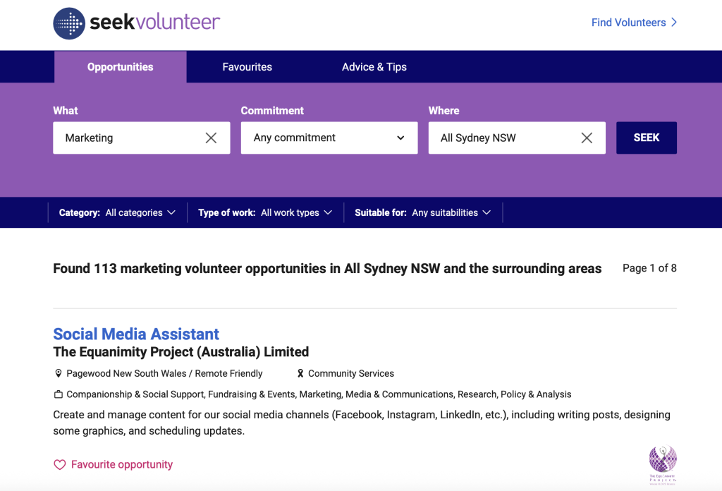 Seek Volunteering Platform